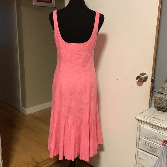 Lauren Ralph Lauren misses sleeveless fitted linen dress petunia pink size 4 - Picture 6 of 12